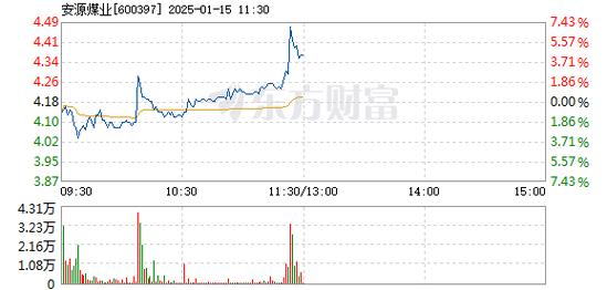 安源煤业1月21日快速反弹