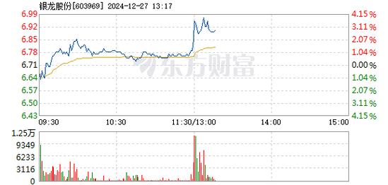 银龙股份1月22日快速回调